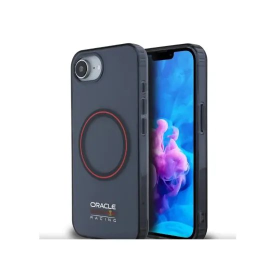 Obal / kryt na Apple iPhone 16e šedý - Red Bull PC/TPU Red Ring MagSafe