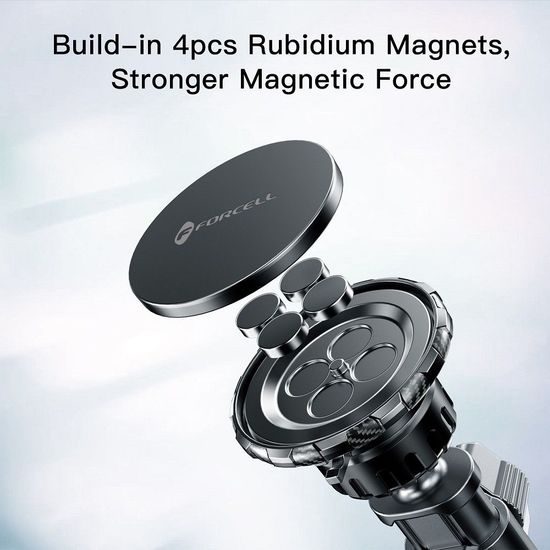 Držák do auta magnetický, s přísavkou i do ventilace – FORCELL F-Grip Excelence