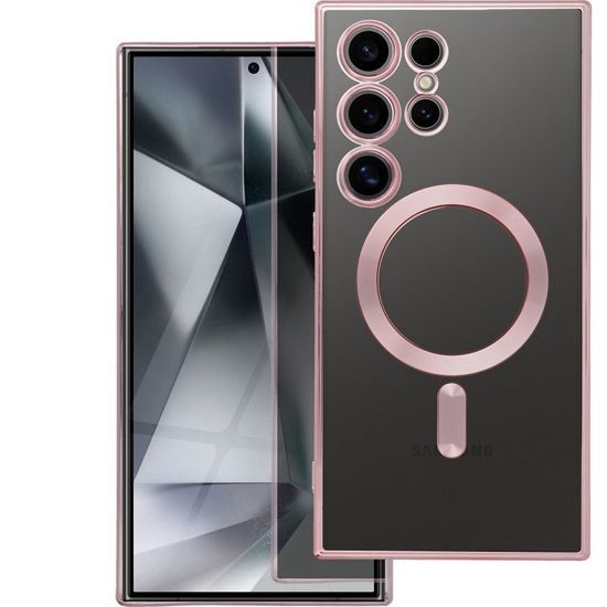 Obal / kryt na Samsung Galaxy S24 Ultra ružový - Electro Mag