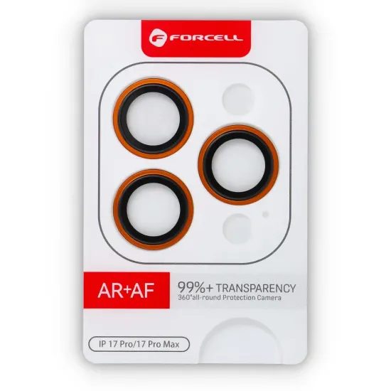 Tvrzené / ochranné sklo fotoaparátu Apple iPhone 17 Pro/ 17 Pro Max oranžové - Forcell