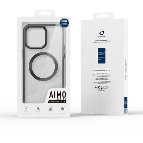 Obal / kryt na Apple iPhone 15 Pro Max černý - DUX DUCIS Aimo Mag MagSafe
