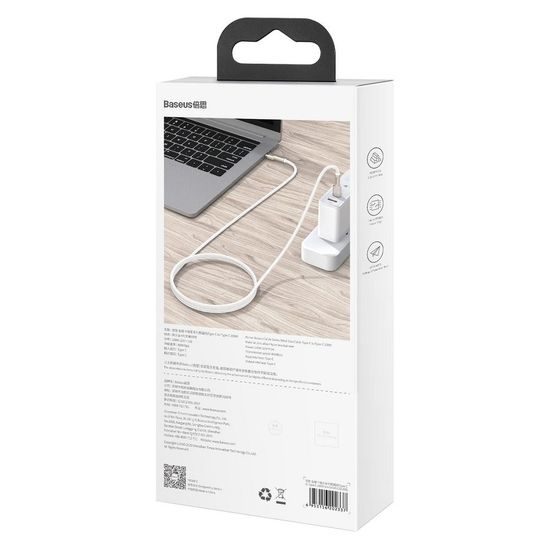 Nabíjecí a datový kebel USB-C / USB-C 2 m černý -BASEUS