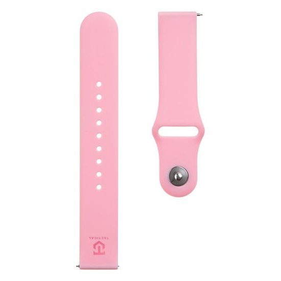 Silikonový řemínek na hodinky 20mm, růžový - tactical 435 Clasic