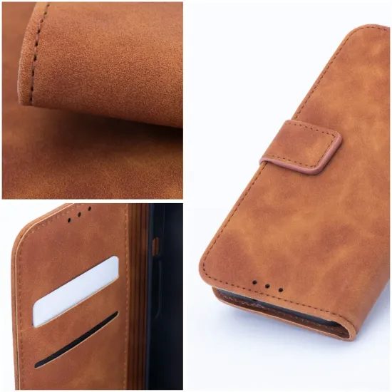 Pouzdro / obal na Samsung Galaxy A57 5G hnědé - knížkové TENDER