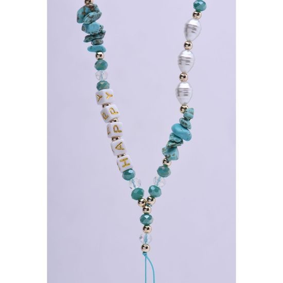 Přívěsek na telefon modrý - délka 44cm