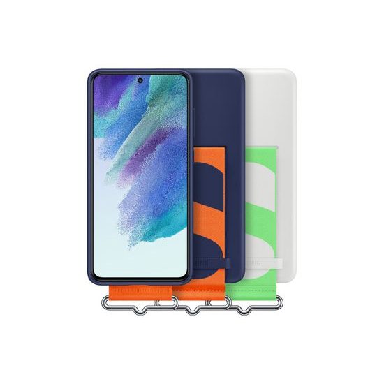 Obal / kryt na Samsung Galaxy S21 FE bílý s poutkem - originál Samsung