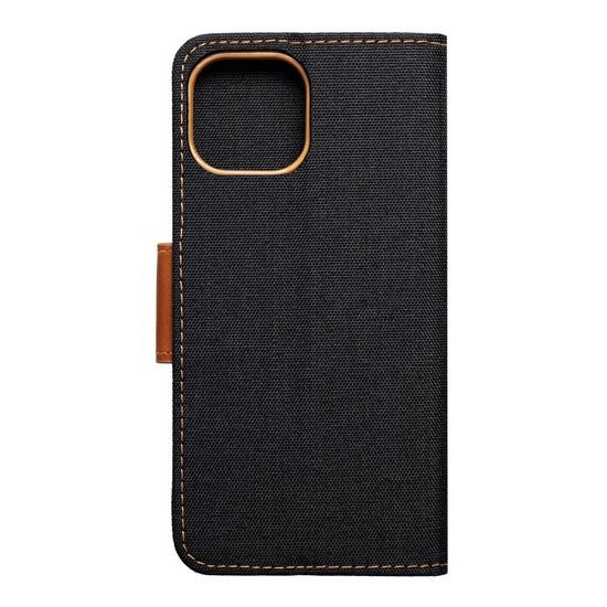 Pouzdro / obal na Apple iPhone 14 černý - knížkové Canvas