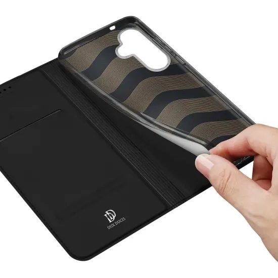 Pouzdro / obal na Samsung Galaxy S25 Plus černé - knížkové DUX DUCIS