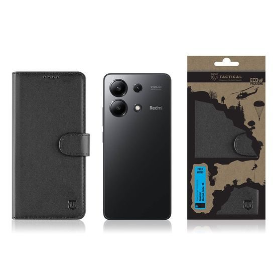 Pouzdro / obal na Xiaomi Redmi Note 12S černé - knížkové Tactical Field Notes