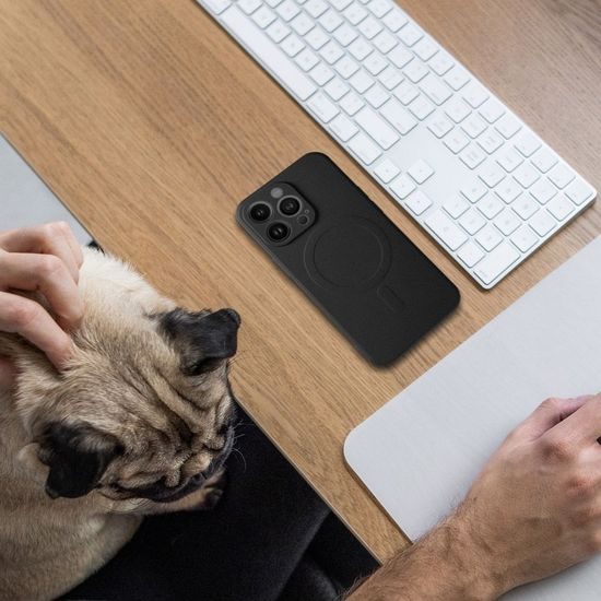 Obal / kryt na Apple iPhone 11 čierne - Silikónový kryt Mag
