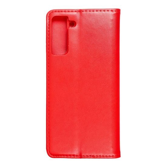 Pouzdro / obal na Samsung Galaxy S21 Plus červené - knížkové Magnet Book