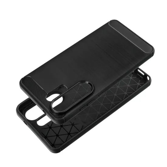 Obal / kryt na Motorola EDGE 50 Fusion černý - CARBON 2.0