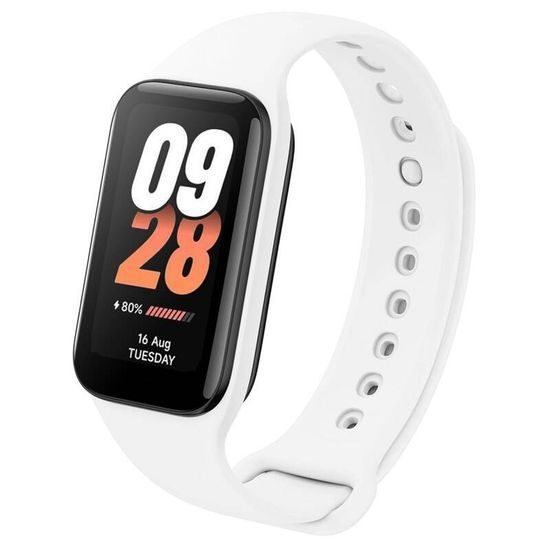 Silikonový řemínek FIXED Silicone Strap pro Xiaomi Smart Band 8 Active / 9 Active, bílý
