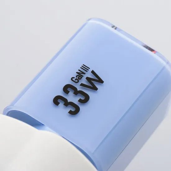 Cestovní nabíječka 33W GaN3 s kabelem, USB C + USB A modrá - FORCELL
