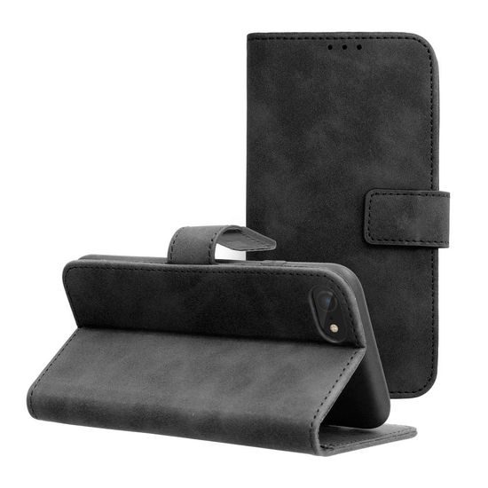 Puzdro / obal pre Apple iPhone 7 / 8 / SE 2020 čierne - kniha Forcell TENDER