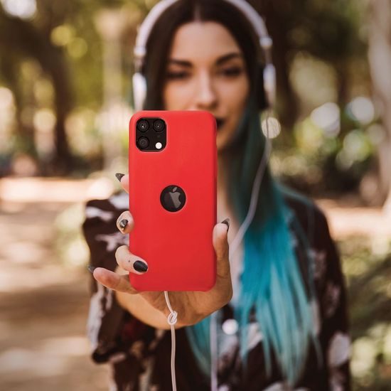Obal / kryt na Apple iPhone 14 PRO MAX ( 6.7 ) červený - Forcell SILICONE