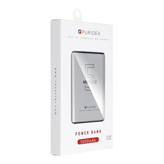 Powerbanka 5000 mAh šedá - PURIDEA S12