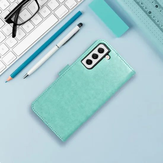 Pouzdro / obal na Samsung Galaxy A37 5G zelené mandala - knížkové MEZZO Book