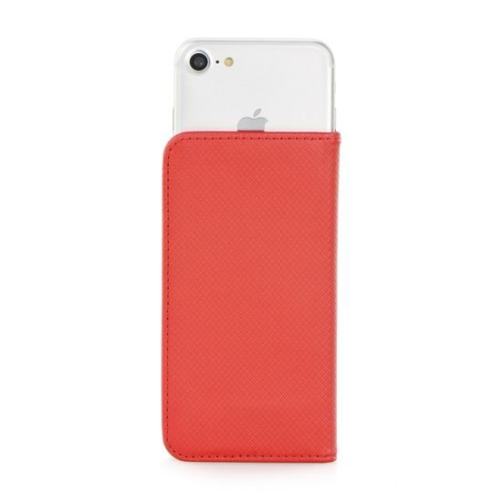 Puzdro / obal univerzálny 5.0 5,5" červený - kniha Kožené Smart