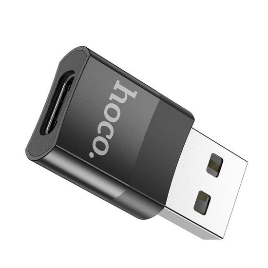 Redukce USB-C to USB-A - Hoco, UA17 Černá