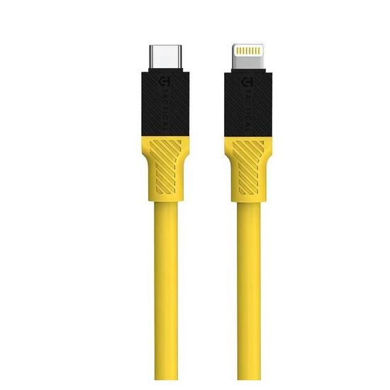 Datový / nabíjecí kabel USB-C/Lightning 1m žlutý - Tactical Fat Man