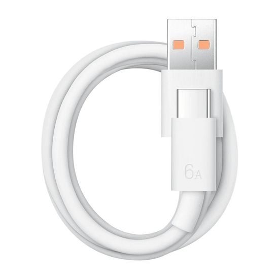 Datový a nabíjecí kabel USB C (max 66W) bílý Huawei SuperCharge