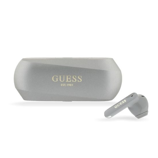 Bezdrátová Sluchátka Guess Elongated Metallic ENC TWS šedá