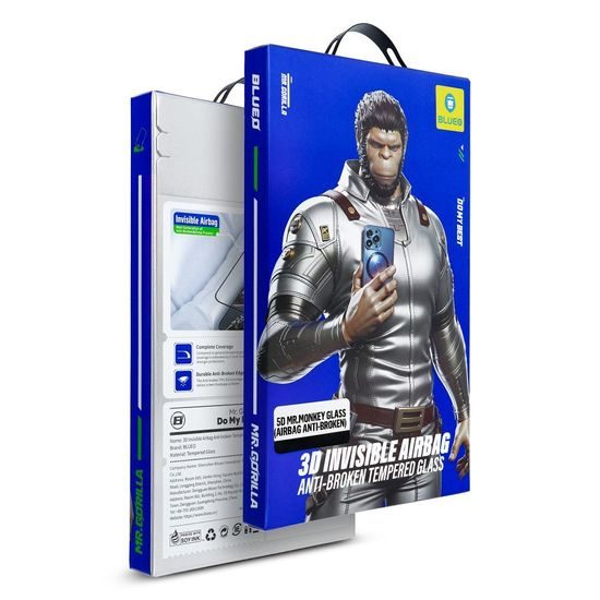 Tvrzené / ochranné sklo Apple iPhone 15 Pro Max černé - 5D Mr. Monkey Glass