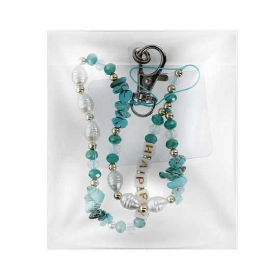 Přívěsek na telefon modrý - délka 44cm