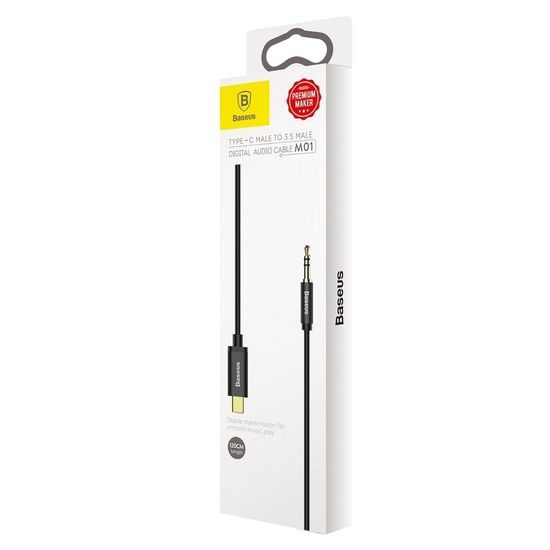 Kabel Type-C male / Aux 3.5 male Audio Cable M01 černá - BASEUS