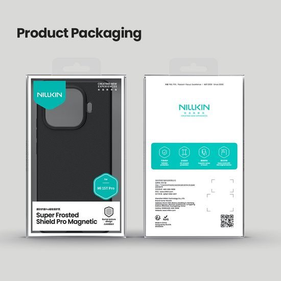 Obal / kryt na Xiaomi 15T Pro černý – Nillkin Super Frosted Pro Magnetic