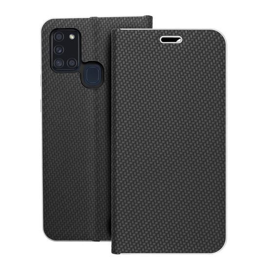 Puzdro / obal pre Samsung Galaxy A21s čierne - Luna Carbon