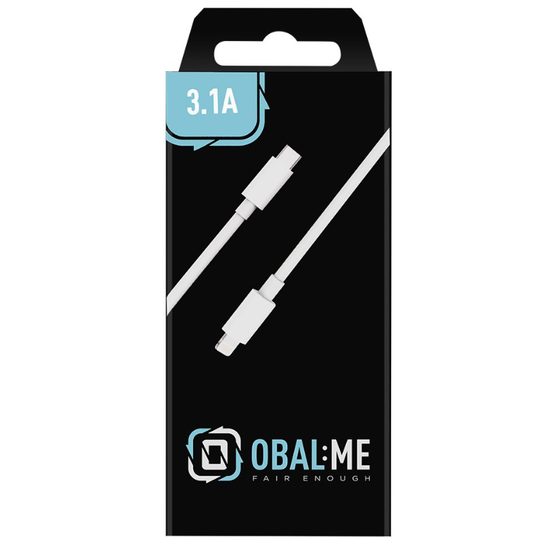 Datový / nabíjecí kabel USB-C / Lightning 1m bílý - OBAL:ME