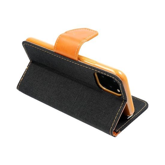 Pouzdro / obal na Apple iPhone 14 černý - knížkové Canvas
