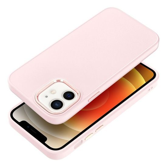 Obal / kryt na Apple iPhone 12 / 12 Pro růžový - Frame Case