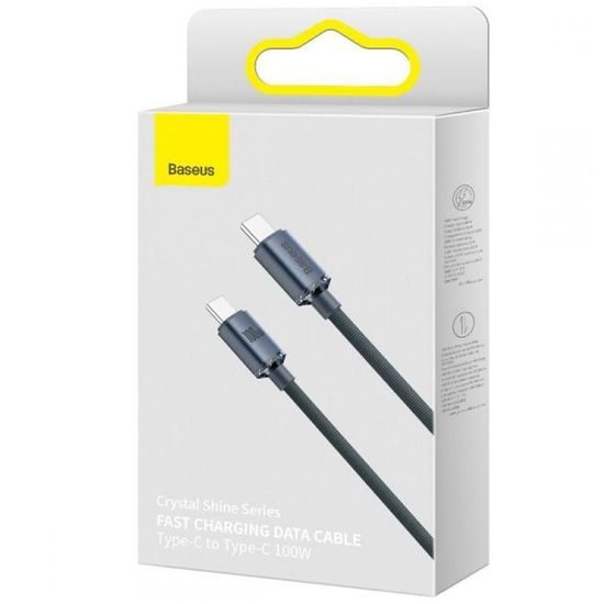 Datový kabel USB C na USB C 100W 2m černý - Baseus
