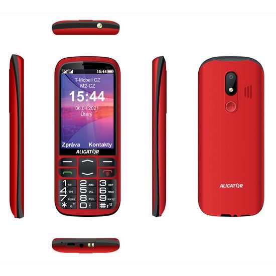 Aligator Senior A830 červený