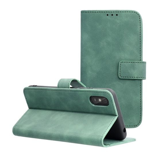 Pouzdro / obal na Xiaomi Redmi 9AT / Redmi 9A zelené - knížkové Forcell Tender