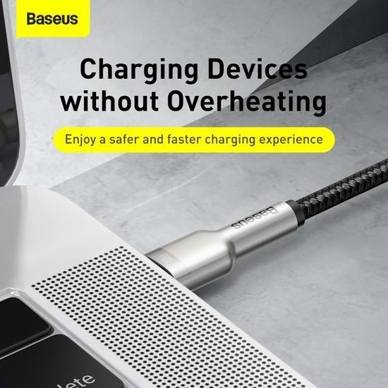 Nabíjecí a datový kebel USB-C / USB-C 2 m černý -BASEUS