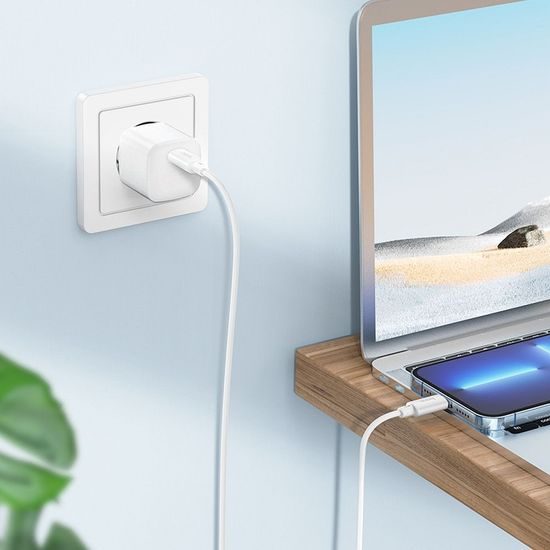 Kabel USB-C / Lightning 8-pin výkon 20W Gratified X88 bílý - HOCO