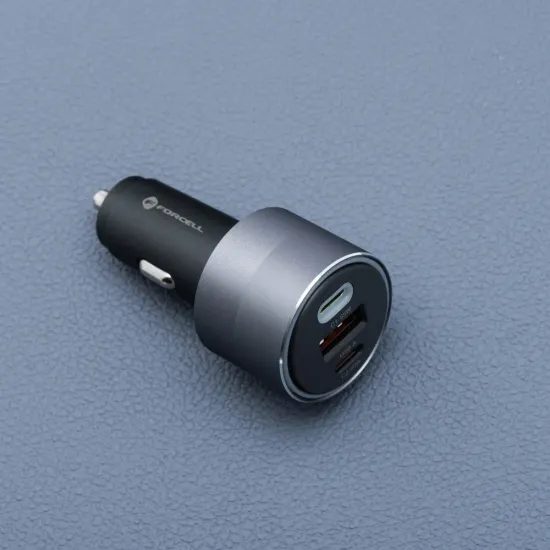 Nabíječka do auta 85W PD+QC4.0+SAM SFC2.0, 2xUSB C+USB A - FORCELL F-ENERGY