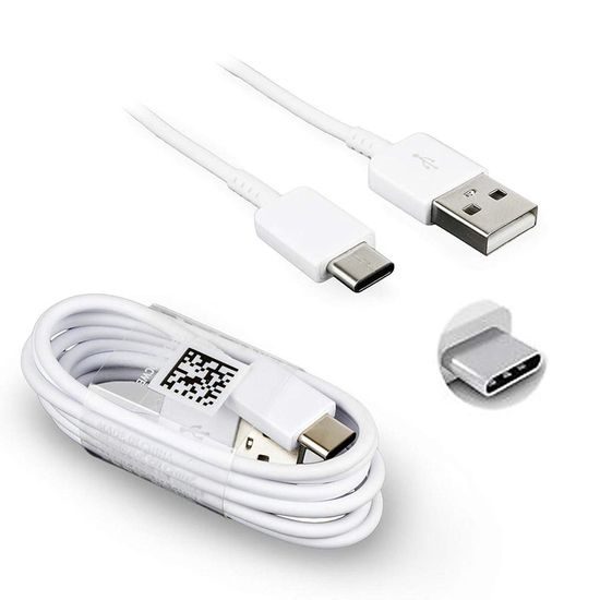 Datový kabel Samsung Type-C 3A 1,2m - bílý (bulk)