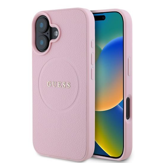 Obal / kryt na Apple iPhone 16 růžový - Guess
