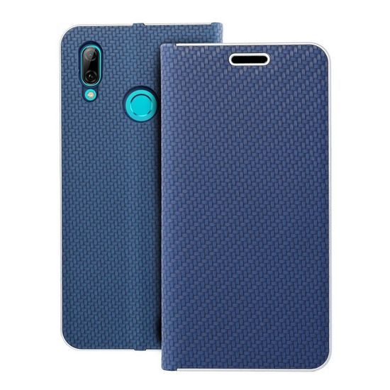 Puzdro / obal pre Huawei P Smart 2019 modrý - kniha Forcell LUNA Carbon