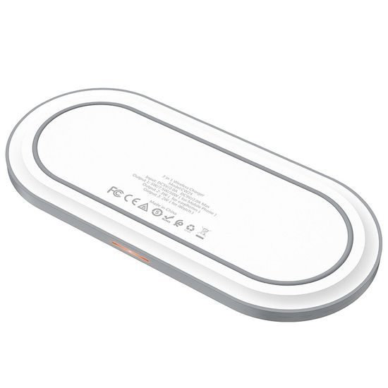 Bezdrôtová nabíjačka 3v1 (mobil + hodinky + slúchadlá) CW24 biela - Hoco