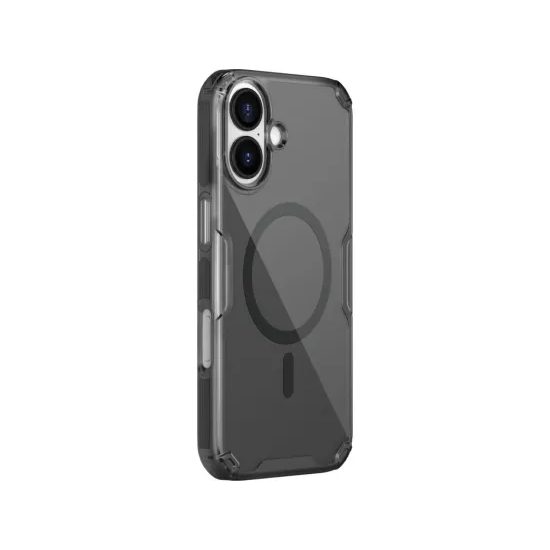 Obal / kryt na Apple iPhone 17 průhledný-černý - Nillkin Nature TPU PRO Magnetic