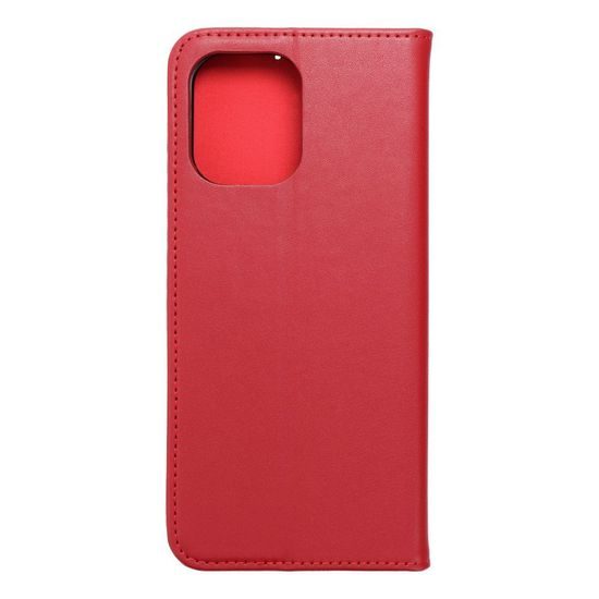 Puzdro / obal na Xiaomi Redmi 12 4G / 12 5G červené - kniha Kožené puzdro SMART PRO