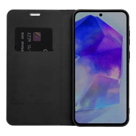 Pouzdro / obal na Xiaomi Redmi Note 14 4G černý - knížkový LUNA book Carbon