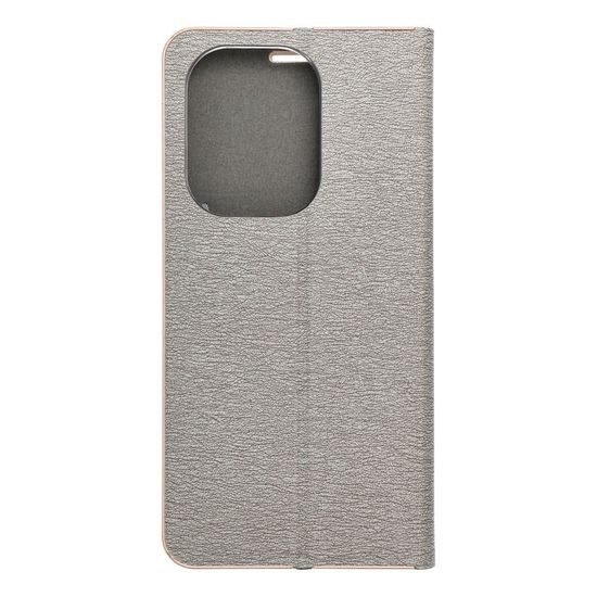 Puzdro / obal na Xiaomi Redmi NOTE 13 PRO 4G strieborný - kniha LUNA Book Gold