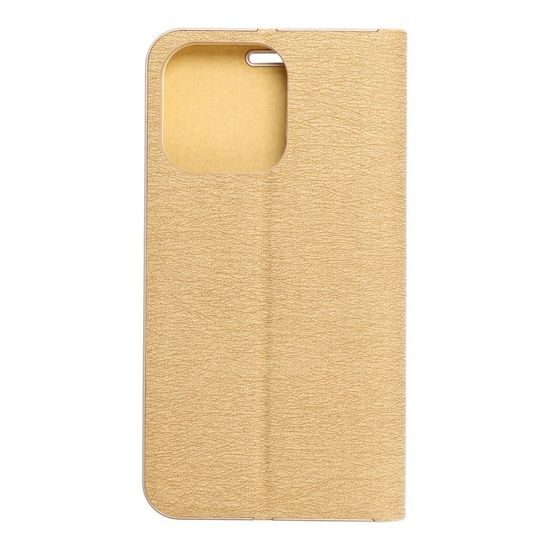 Puzdro / obal pre Apple iPhone 13 Pro zlaté - kniha Forcell Luna Book Gold